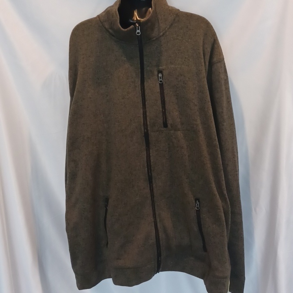 Sonoma Men’s Super-soft Sweater Fleece, Full zip, Olive Green Big & Tall